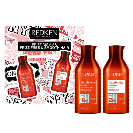 FRIZZ DISMISS DUO HOLIDAY GIFT SET
Frizz Dismiss Shampoo & Conditioner (500mL, $72 VALUE)