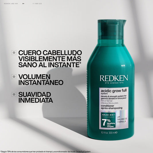 ACONDICIONADOR DE DENSIDAD ACIDIC GROW FULL SYSTEM
ACONDICIONADOR LIGERO E HIDRATANTE PARA CABELLO CON FALTA DE DENSIDAD, AFINADO. REEQUILIBRA E HIDRATA AL INSTANTE EL CUERO CABELLUDO.