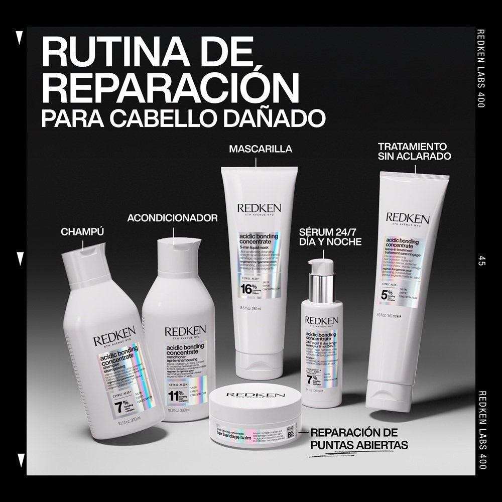BÁLSAMO CAPILAR HAIR BANDAGE BALM ACIDIC BONDING CONCENTRATE
BÁLSAMO CAPILAR SIN ACLARADO QUE RESTAURA LA FUERZA DE LAS PUNTAS SECAS Y DAÑADAS.