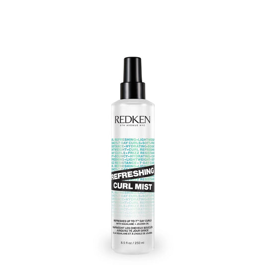 REFRESHING CURL MIST
A lightweight, leave-in spray that refreshes deflated curls between washes.