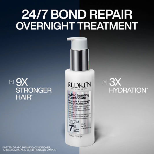 ACIDIC BONDING CONCENTRATE 24/7 NIGHT & DAY SERUM
Bond repair serum that combats daily damage overnight