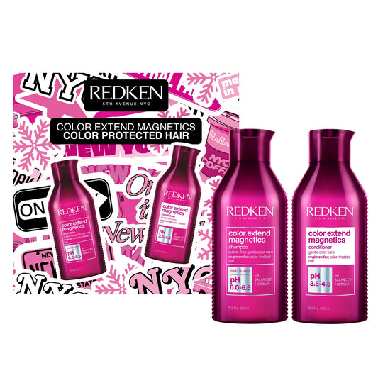 COLOR EXTEND MAGNETICS DUO HOLIDAY GIFT SET
Color Extend Magnetics Shampoo & Conditioner (500mL, $72 VALUE)